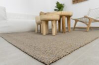 שטיח מלבני דגם עשב ים ניוד אפור