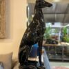 פסל כלב שחור פסל כלב מקרמיקה איכותית