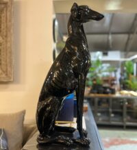 פסל כלב שחור פסל כלב מקרמיקה איכותית